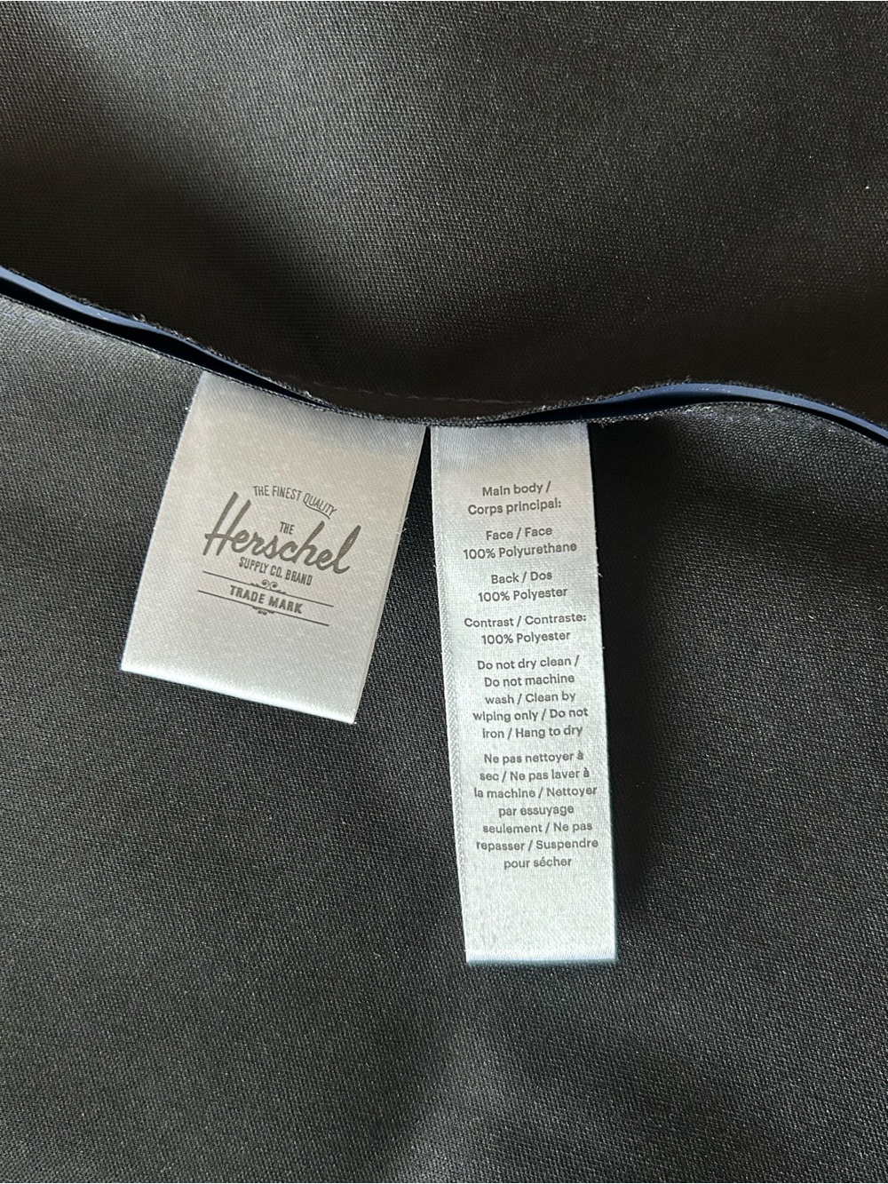 Herschel Navy Hooded Rain Jacket Coat Small - Picture 6 of 6